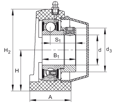 直立式軸承座單元 PSHE20-TV-FA125.5, 塑料軸承座,帶偏心鎖圈的外球面球軸承,帶 Corrotect? 涂層,P型密封 直立式軸承座單元 PSHE20-TV-FA125.5, 塑料軸承座,帶偏心鎖圈的外球面球軸承,帶 Corrotect? 涂層,P型密封