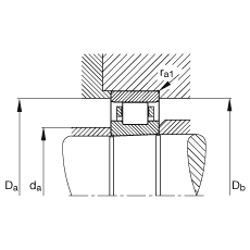 圓柱滾子軸承 N1948-K-M1-SP, 浮動軸承，帶錐孔，錐度 1:12，可分離，帶保持架，減少的徑向內部游隙，加嚴公差