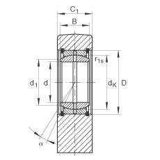 液壓桿端軸承 GF50-DO, 根據(jù) DIN ISO 12 240-4 標(biāo)準(zhǔn)，帶焊接面，需維護(hù)