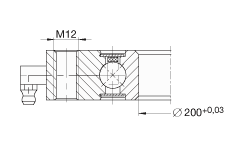 四點(diǎn)接觸球軸承 VU130225, 無(wú)齒，兩側(cè)唇密封