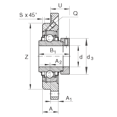 軸承座單元 RME40-N, 帶四個(gè)螺栓孔的法蘭的軸承座單元,定心凸出物,鑄鐵,偏心鎖圈,R 型密封 軸承座單元 RME40-N, 帶四個(gè)螺栓孔的法蘭的軸承座單元,定心凸出物,鑄鐵,偏心鎖圈,R 型密封