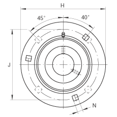 軸承座單元 GRA20, 帶三個/四個螺栓孔的法蘭的軸承座單元,沖壓鋼板,偏心鎖圈,P 型密封 軸承座單元 GRA20, 帶三個/四個螺栓孔的法蘭的軸承座單元,沖壓鋼板,偏心鎖圈,P 型密封